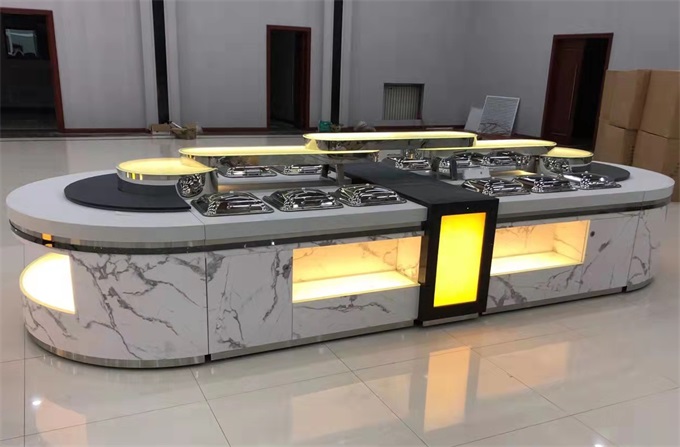企業(yè)自助餐臺(tái)定制_員工食堂加熱自選餐臺(tái) 