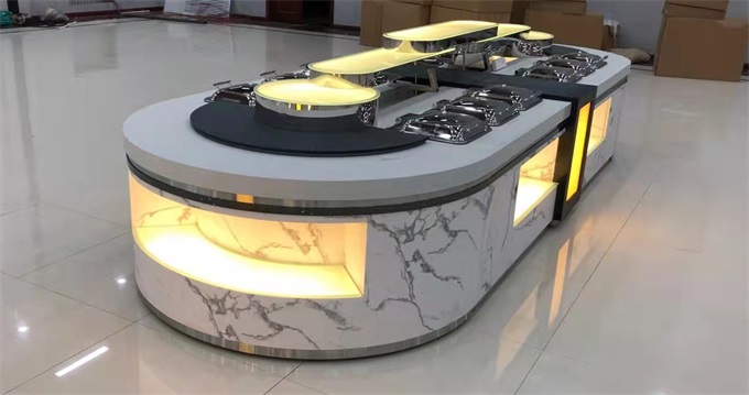 企業(yè)自助餐臺(tái)定制_員工食堂加熱自選餐臺(tái) 